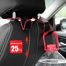 Load image into Gallery viewer, Car Headrest Hooks Hanging PU Leather Storage Holder Purses Auto Fastener Back Seat Organizer Rear Rack
