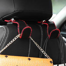 Load image into Gallery viewer, Car Headrest Hooks Hanging PU Leather Storage Holder Purses Auto Fastener Back Seat Organizer Rear Rack
