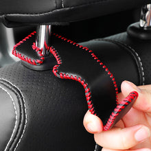 Load image into Gallery viewer, Car Headrest Hooks Hanging PU Leather Storage Holder Purses Auto Fastener Back Seat Organizer Rear Rack
