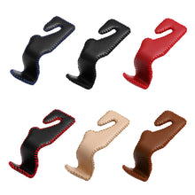 Load image into Gallery viewer, Car Headrest Hooks Hanging PU Leather Storage Holder Purses Auto Fastener Back Seat Organizer Rear Rack

