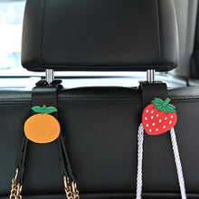 Load image into Gallery viewer, Cartoon Car Hook Rear Seat Back Hanging Hook Automobile Interior Storage Holder Hooks Cute Fruit Animal
