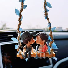 Load image into Gallery viewer, Car Cute Couple on Swing Interior Romantic Couple Rearview Mirror Swing Pendant Accessories Ornament Gift
