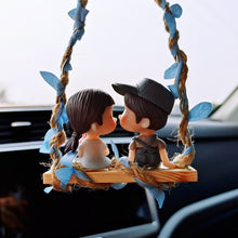 Load image into Gallery viewer, Car Cute Couple on Swing Interior Romantic Couple Rearview Mirror Swing Pendant Accessories Ornament Gift
