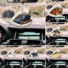 Load image into Gallery viewer, Car Interior Accessories Ornaments Rear Mirror Pendant Sleeping Dog Angel Home Decor Acrylic Hanging Ornaments

