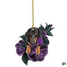 Load image into Gallery viewer, Car Rearview Mirror Puppy Dog Pendant Decoration Hanging Ornament Keychain Pendant
