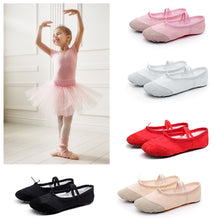Load image into Gallery viewer, Girls Ballet Shoes Kids Dance Slippers Professional Canvas Soft Sole Ballet Dance Girls Female Ballet Yoga Gym Dance Shoes
