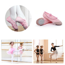 Load image into Gallery viewer, Girls Ballet Shoes Kids Dance Slippers Professional Canvas Soft Sole Ballet Dance Girls Female Ballet Yoga Gym Dance Shoes
