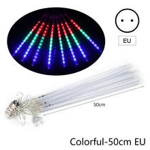 Load image into Gallery viewer, 8 Tubes Meteor Shower Rain Light String Christmas Tree Decoration Street Light Outdoor Garden Fairy Lights
