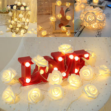 Load image into Gallery viewer, Christmas Valentine's Day Rose LED Light String Holiday Fairy Lights Garland for Party Wedding Bedroom Decoration
