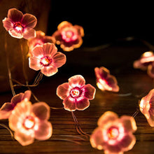 Load image into Gallery viewer, Pink Cherry Blossom String Lights Christmas Holiday Decoration Led Light Garland Sakura Hanging Light String
