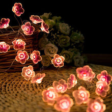 Load image into Gallery viewer, Pink Cherry Blossom String Lights Christmas Holiday Decoration Led Light Garland Sakura Hanging Light String
