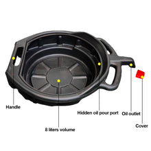 Load image into Gallery viewer, 15L Car Fuel Fluid Oil Drain Pan Wast Engine Oil Collector Tank Trip Tray Repair Change Garage Tool
