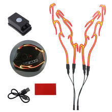 Load image into Gallery viewer, 4 in 1 Motorcycle Helmet LED Cold Light Waterproof Strip Sticker Flashing Warning Lights Night Riding Chargeable Accessories
