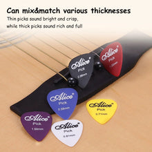 Load image into Gallery viewer, 50pcs Guitar Picks 1 Box Case Alice Acoustic Electric Bass Plectrum Mediator Musical Instrument Thickness Mix 0.58-1.5 Guitar Accessories
