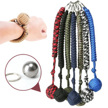 Load image into Gallery viewer, Outdoor Monkey Fist Steel Ball For Girl Bearing Safety Protect Security Self Defense Lanyard Stick Survival Keychain Broken Windows
