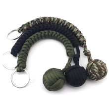 Load image into Gallery viewer, Outdoor Monkey Fist Steel Ball For Girl Bearing Safety Protect Security Self Defense Lanyard Stick Survival Keychain Broken Windows
