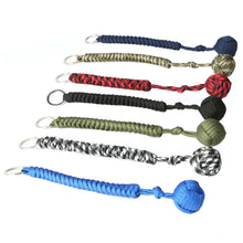 Load image into Gallery viewer, Outdoor Monkey Fist Steel Ball For Girl Bearing Safety Protect Security Self Defense Lanyard Stick Survival Keychain Broken Windows
