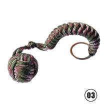 Load image into Gallery viewer, Outdoor Monkey Fist Steel Ball For Girl Bearing Safety Protect Security Self Defense Lanyard Stick Survival Keychain Broken Windows
