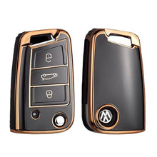 Load image into Gallery viewer, TPU Car Remote Key Case Cover Shell Fob For VW Volkswagen Golf 7 MK7 Tiguan MK2 For SEAT Ateca Leon FR 2 Ibiza For Skoda Octavia A7
