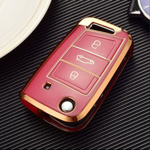 Load image into Gallery viewer, TPU Car Remote Key Case Cover Shell Fob For VW Volkswagen Golf 7 MK7 Tiguan MK2 For SEAT Ateca Leon FR 2 Ibiza For Skoda Octavia A7
