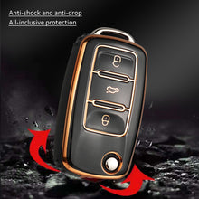 Load image into Gallery viewer, TPU Car Remote Key Cover Case Fob For VW Volkswagen Polo Golf Passat Tiguan Beetle Caddy T5 Up Eos Skoda Octavia Seat Leon Altea
