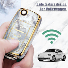 Load image into Gallery viewer, Jade Pattern Car Remote Key Cover Case Fob For VW Volkswagen Polo Golf Passat Tiguan Beetle Caddy T5 Up Eos Skoda Octavia Seat Leon Altea
