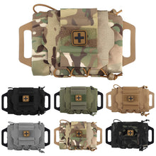 Load image into Gallery viewer, Tactical Pouch Two Piece System Medical First Aid Pouch Med Roll Carrier Hypalon Handle Outdoor Sport Hiking Hunting Bag
