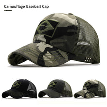 Load image into Gallery viewer, Outdoor Sports Tactical Dad Hat Casual Hunting Hats Army Camouflage Male Baseball Cap Men Embroidered Brazil Flag Caps
