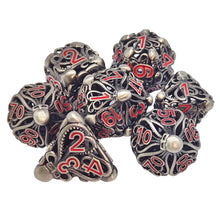 Load image into Gallery viewer, Hollow Metal Dice Octopus New Style D&amp;D Dice 7 PCs DND Dice Polyhedral Dice Set For Role Playing Game MTG Pathfinder
