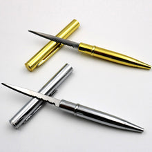 Load image into Gallery viewer, Portable Pen Defence Personal Multi Purpose Tactical Pen With Knife Ballpoint Pens Tool Aviation Aluminum Anti-skid Office

