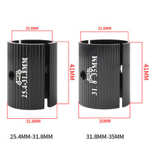 Load image into Gallery viewer, 25.4-31.8MM/31.8-35MM Bicycle Bike Handlebar Shim Adapter Bike Fork Stem Spacers Reducer Aluminum Alloy Bicycle Headset Washer
