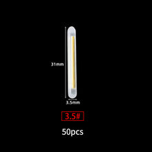 Load image into Gallery viewer, 50PCS/lot 2.2-4.5mm Light Night Fishing Float Rod Lights Dark Glow Stick Useful Fishing Fluorescent Lightstick
