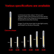 Load image into Gallery viewer, 50PCS/lot 2.2-4.5mm Light Night Fishing Float Rod Lights Dark Glow Stick Useful Fishing Fluorescent Lightstick
