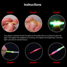Load image into Gallery viewer, 50PCS/lot 2.2-4.5mm Light Night Fishing Float Rod Lights Dark Glow Stick Useful Fishing Fluorescent Lightstick
