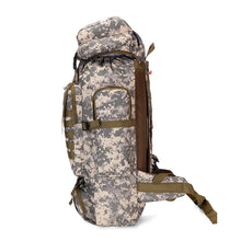 Load image into Gallery viewer, 80L Waterproof Molle Camo Tactical Backpack Military Army Hiking Camping Backpack Travel Rucksack Outdoor Sports Climbing Bag
