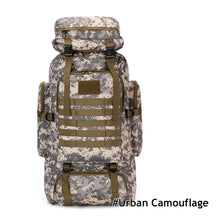 Load image into Gallery viewer, 80L Waterproof Molle Camo Tactical Backpack Military Army Hiking Camping Backpack Travel Rucksack Outdoor Sports Climbing Bag
