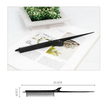 Load image into Gallery viewer, Point-tail Highlight Comb High-gloss Comb Point-tail Plastic Comb Hair Salon Color Brush Styling Comb Tool Weave with Hair Clip
