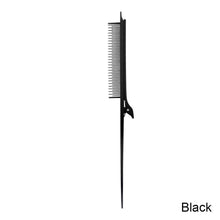 Load image into Gallery viewer, Point-tail Highlight Comb High-gloss Comb Point-tail Plastic Comb Hair Salon Color Brush Styling Comb Tool Weave with Hair Clip
