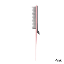 Load image into Gallery viewer, Point-tail Highlight Comb High-gloss Comb Point-tail Plastic Comb Hair Salon Color Brush Styling Comb Tool Weave with Hair Clip
