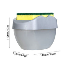 Load image into Gallery viewer, Portable Detergent Dispenser Set for Kitchen Dish Soap Box with Sponge Holder Hand Press Liquid Dispensing Tools
