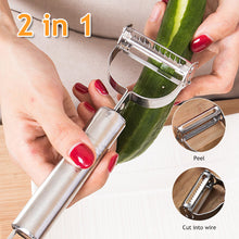 Load image into Gallery viewer, Multifunctional Stainless Steel Vegetable Peeler Melon Potato Carrot Cucumber Grater Shredder Fruit Home Kitchen Gadgets Tools
