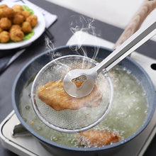 Load image into Gallery viewer, Stainless Steel Filter Colanders BBQ Food Clip Clamp Oil Frying Skimmer Salad Strainer Grid Cooking Tools Kitchen Accessories
