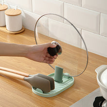 Load image into Gallery viewer, Plastic Spoon Rest Pot Lid Holder Kitchen Cooking Tools Kitchen Spoon Utensil Heat Resistant Storage Organizer Shelves Kitchen Gadgets Tool
