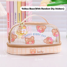Load image into Gallery viewer, Large Capacity Pencil Bag For Girls Pencil Pouch Wash Makeup Bag With Zipper Cosmetic Bag Double Layer Design

