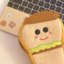 Load image into Gallery viewer, Kawaii Plush Hamburger Dog Pencil Case Student Stationery Pen Bag Cute Large Capacity Storage Bag School Supplies
