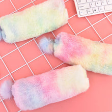 Load image into Gallery viewer, Gradient Lovely Girl Plush With Ball Pencil Case For Girls Stationery Storage Bag School Supplies
