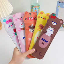 Load image into Gallery viewer, PU Leather Elastic Buckle Pencil Case for Book Notebook Fashion Pen Bag School Pen Case for Office Meeting Easy Carry Stationery
