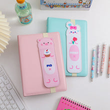 Load image into Gallery viewer, PU Leather Elastic Buckle Pencil Case for Book Notebook Fashion Pen Bag School Pen Case for Office Meeting Easy Carry Stationery
