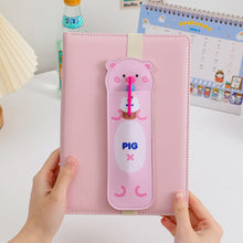Load image into Gallery viewer, PU Leather Elastic Buckle Pencil Case for Book Notebook Fashion Pen Bag School Pen Case for Office Meeting Easy Carry Stationery
