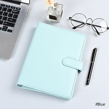 Load image into Gallery viewer, Creative Macaron Laser Color Hand Book A6 Notepad 6 Ring Binder Notebook Cover Agenda Organizer Journal Kawaii Stationery
